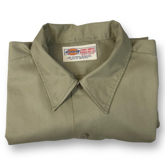 Dickies American Workwear Shirt Mens Sz 3XL Khaki Long Sleeve Button-Up - Picture 2 of 11